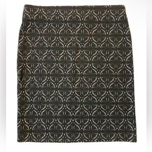 NWT LOFT Outlet Black Print Pencil Skirt Size MP